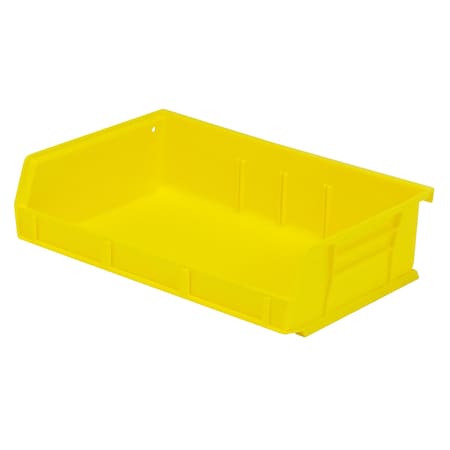 Quantum Storage Systems Hang & Stack Storage Bin, Polypropylene, Yellow, 3 in H, 11 in W, 7-3/8 in L QUS236YL